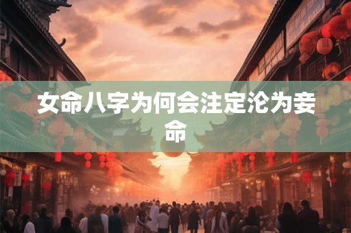 女命八字为何会注定沦为妾命