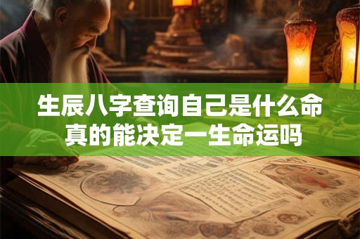 生辰八字查询自己是什么命 真的能决定一生命运吗