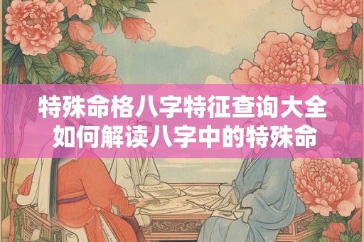 特殊命格八字特征查询大全 如何解读八字中的特殊命格