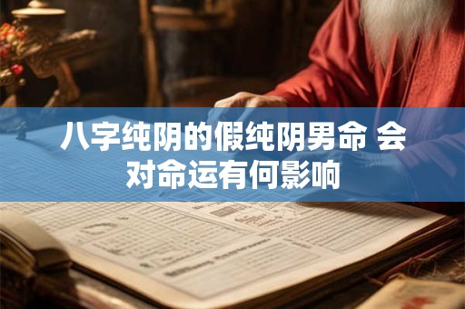 八字纯阴的假纯阴男命 会对命运有何影响