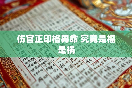 伤官正印格男命 究竟是福是祸