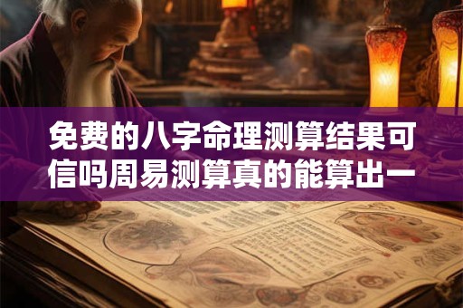 免费的八字命理测算结果可信吗周易测算真的能算出一生的运势吗