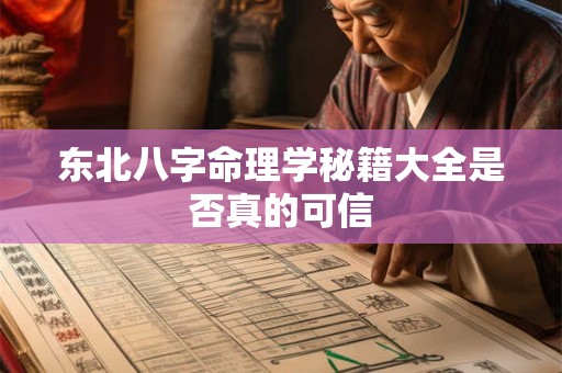 东北八字命理学秘籍大全是否真的可信