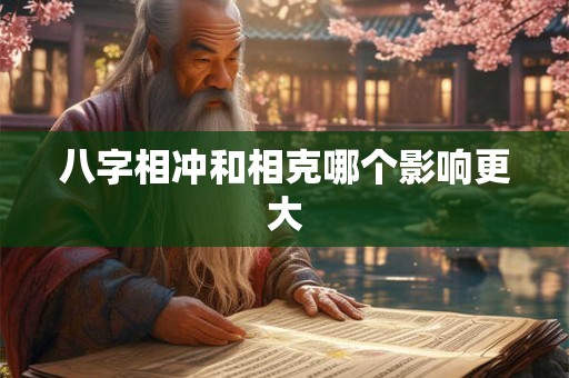 八字相冲和相克哪个影响更大