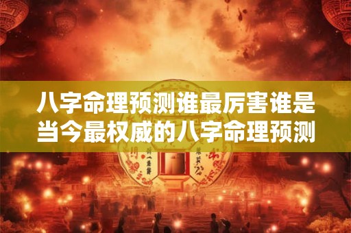 八字命理预测谁最厉害谁是当今最权威的八字命理预测大师