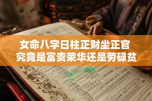 女命八字日柱正财坐正官 究竟是富贵荣华还是劳碌贫贱