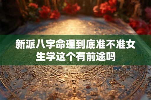 新派八字命理到底准不准女生学这个有前途吗