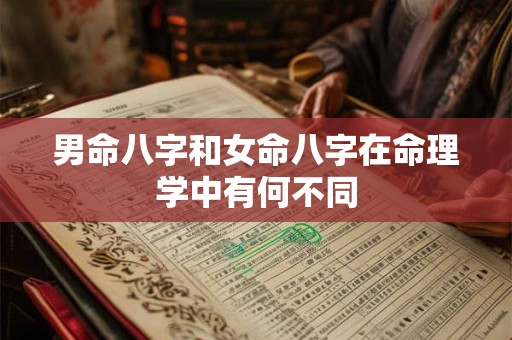 男命八字和女命八字在命理学中有何不同