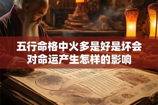 五行命格中火多是好是坏会对命运产生怎样的影响