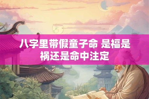 八字里带假童子命 是福是祸还是命中注定