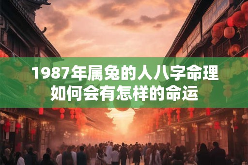 1987年属兔的人八字命理如何会有怎样的命运
