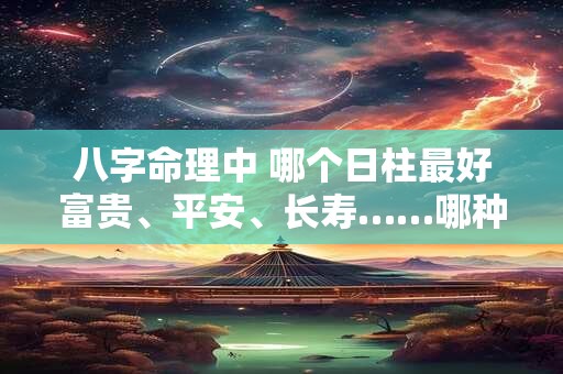八字命理中 哪个日柱最好富贵、平安、长寿……哪种命格最旺运