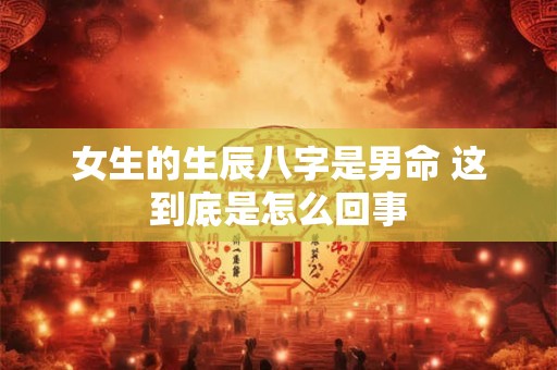 女生的生辰八字是男命 这到底是怎么回事