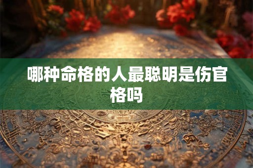 哪种命格的人最聪明是伤官格吗
