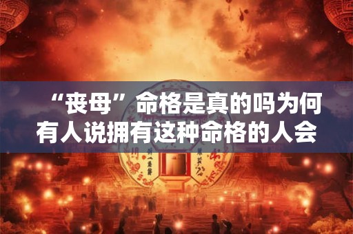 “丧母”命格是真的吗为何有人说拥有这种命格的人会克母