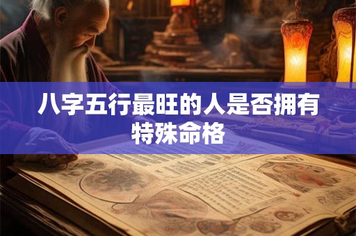 八字五行最旺的人是否拥有特殊命格