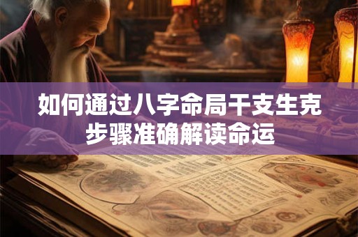 如何通过八字命局干支生克步骤准确解读命运