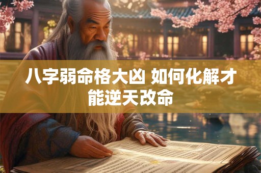 八字弱命格大凶 如何化解才能逆天改命