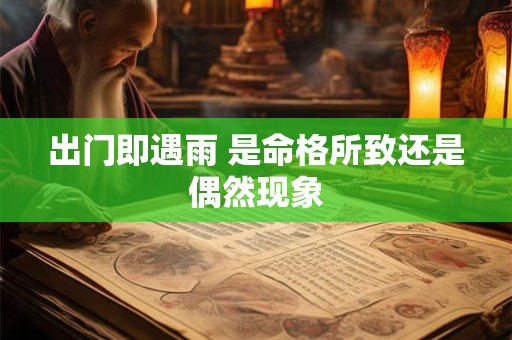 出门即遇雨 是命格所致还是偶然现象