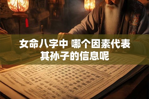 女命八字中 哪个因素代表其孙子的信息呢