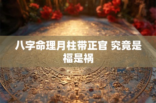 八字命理月柱带正官 究竟是福是祸