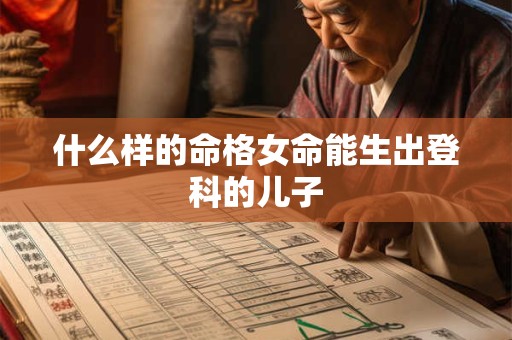 什么样的命格女命能生出登科的儿子