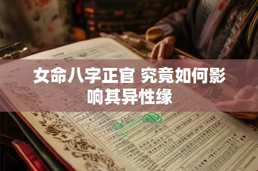 女命八字正官 究竟如何影响其异性缘