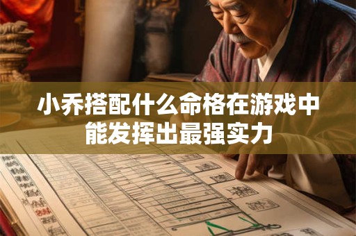 小乔搭配什么命格在游戏中能发挥出最强实力