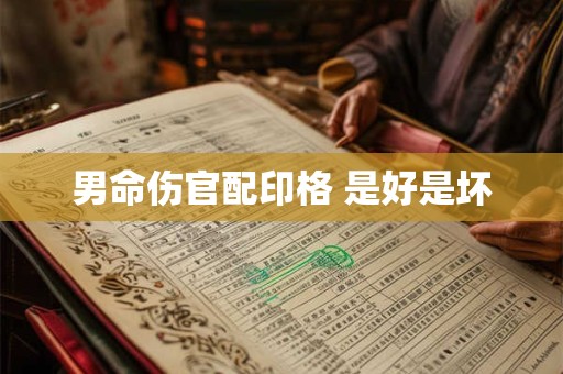 男命伤官配印格 是好是坏