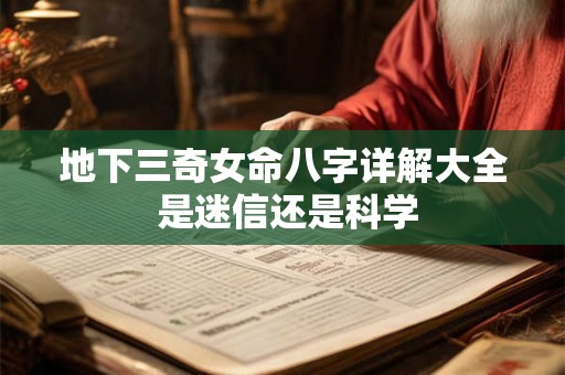 地下三奇女命八字详解大全 是迷信还是科学