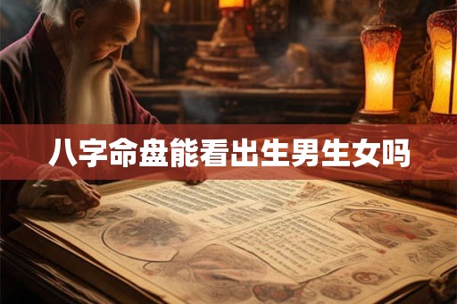 八字命盘能看出生男生女吗