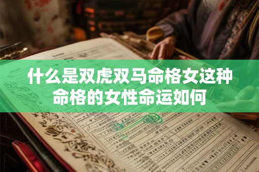 什么是双虎双马命格女这种命格的女性命运如何 什么是双虎双马命格女这种命格的女性命运如何