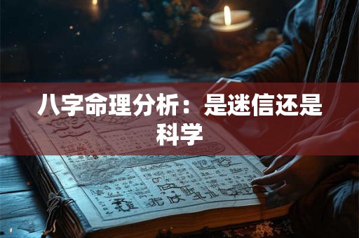 八字命理分析：是迷信还是科学