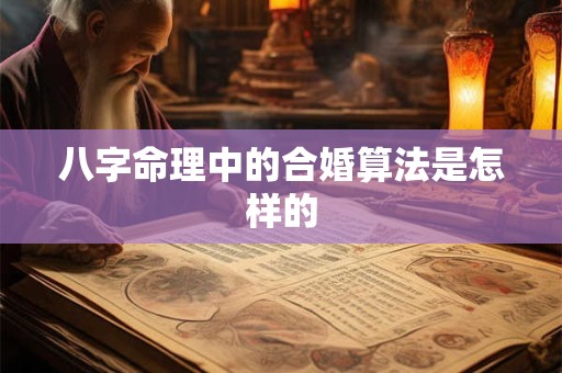 八字命理中的合婚算法是怎样的