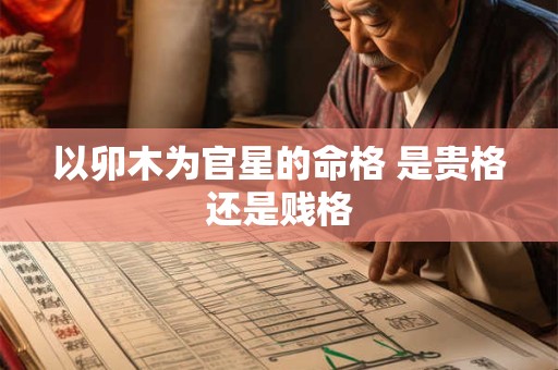 以卯木为官星的命格 是贵格还是贱格