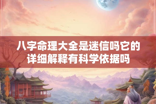 八字命理大全是迷信吗它的详细解释有科学依据吗 八字命理大全是迷信吗它的详细解释有科学依据吗