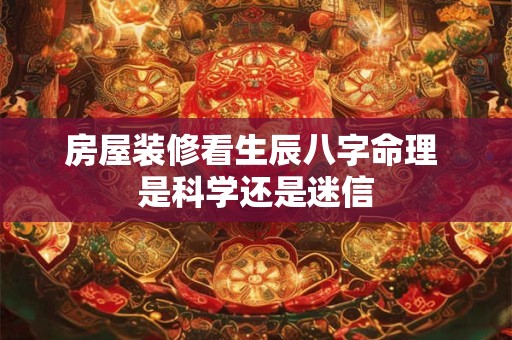 房屋装修看生辰八字命理 是科学还是迷信