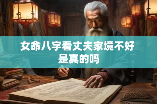 女命八字看丈夫家境不好 是真的吗