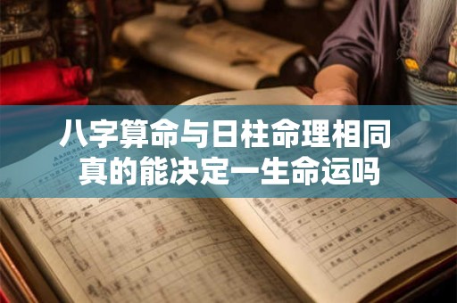 八字算命与日柱命理相同 真的能决定一生命运吗