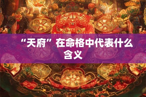 “天府”在命格中代表什么含义 “天府”在命格中代表什么含义