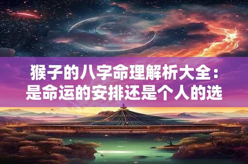 猴子的八字命理解析大全：是命运的安排还是个人的选择