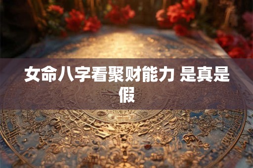 女命八字看聚财能力 是真是假