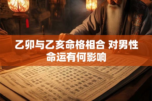 乙卯与乙亥命格相合 对男性命运有何影响