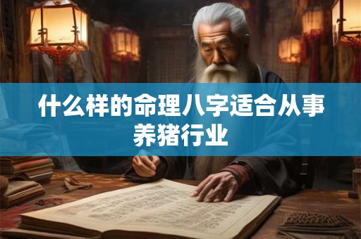 什么样的命理八字适合从事养猪行业