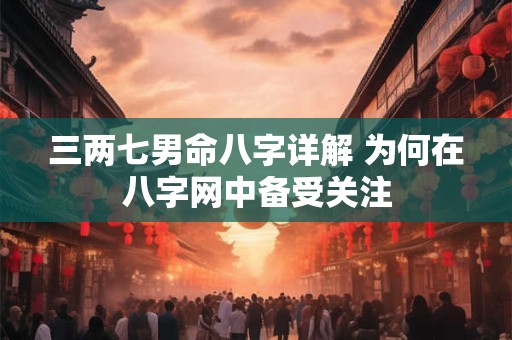 三两七男命八字详解 为何在八字网中备受关注