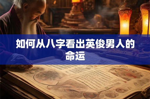 如何从八字看出英俊男人的命运
