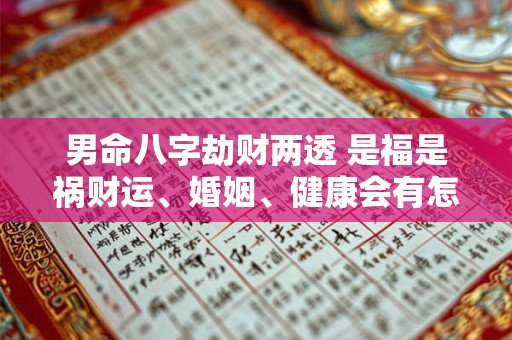 男命八字劫财两透 是福是祸财运、婚姻、健康会有怎样的影响