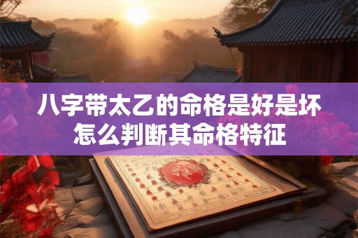 八字带太乙的命格是好是坏怎么判断其命格特征
