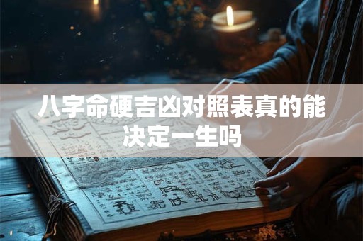 八字命硬吉凶对照表真的能决定一生吗