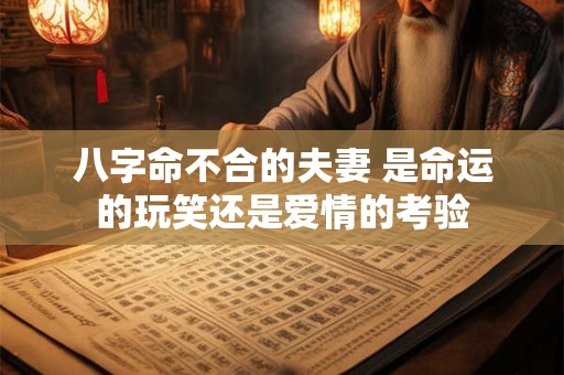 八字命不合的夫妻 是命运的玩笑还是爱情的考验
